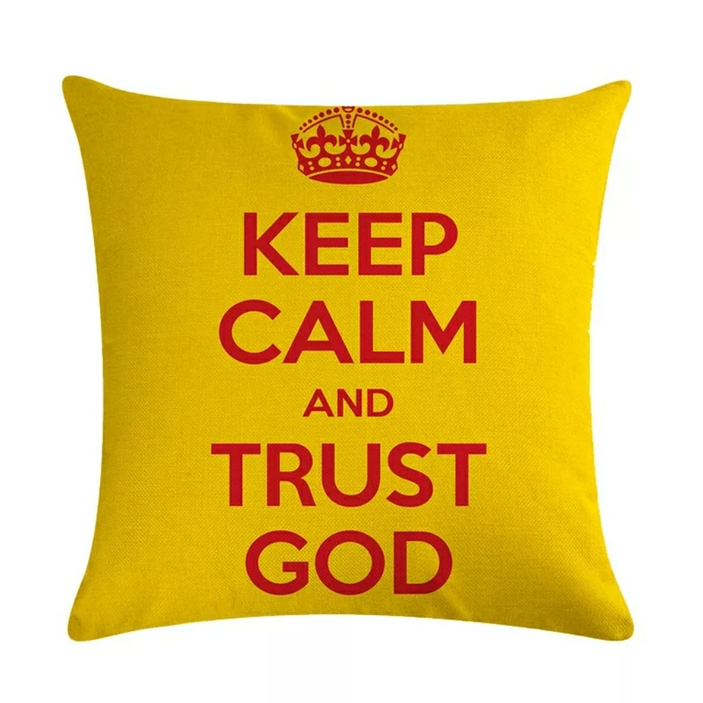 Keep Calm & Trust God Pillow Cover